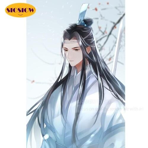 5d Diy Diamond Painting Lan Wangji Mo Dao Zu Shi Figure 3d Diamond Mosaic Embroidery Anime Posters Cross Stitch Home Decor Room