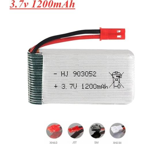 3.7V 1200mAh 903052 lipo battery For HQ898B HQ859B H11D H11C T64 T04 T05 F28 F29 T56 T57 RC Aircraft Drone Spare Parts 1pcs-5pcs