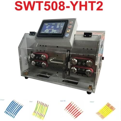 SWT508 YHT2 Peeling Stripping Cutting Machine Computer Automatic Wire Strip Stripping for 3-13mm 2/3/4/5 Cores Wire