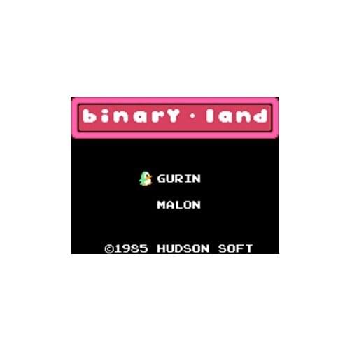 Binary Land Region Free 8 Bit Game Card For 72 Pin Video Game Player