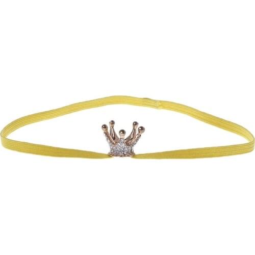 Baby Crown Headband Elastic Hair Band Rhinestone Glittering Fashion Cute Girls Newborn Photography Birthday Party Props 45BF