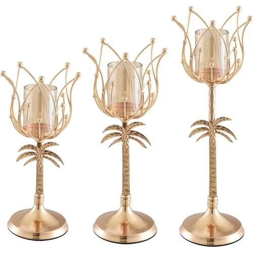 Elegant Metal Candleholder Centerpieces 5cm for Ceremony Party Decoration
