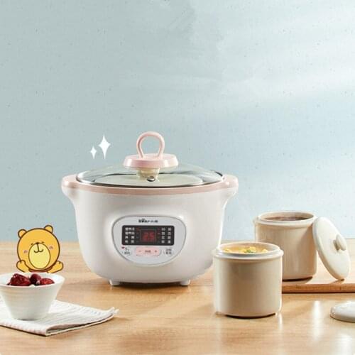 Bear 220V Electric Cooker Ceramic Water-proof Stew Pot Electric Casserole Porridge Pot Birds Nest Stew Pot Slow Cookers