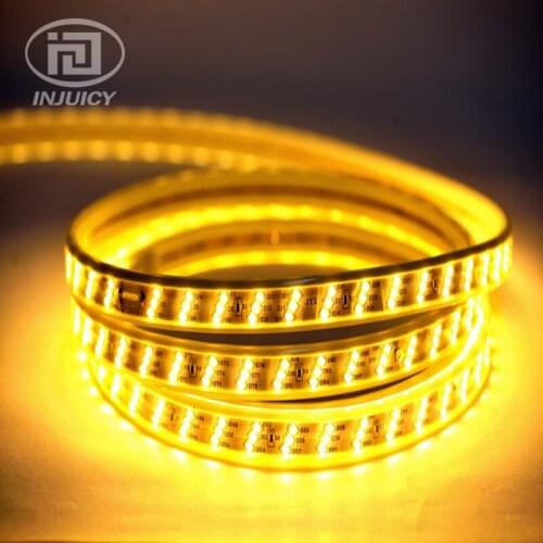 SMD2835 LED Strip Light High Power Flexible Tape Lamp Waterproof IP67 3 Rows 180 leds/M 2835 Led Strip Rope 220V Outdoor Indoor