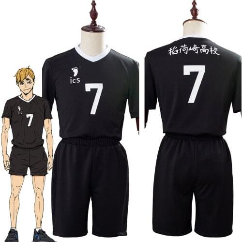 Haikyu! Haikyuu! Miya Atsumu Cosplay Costume Black Suit Top+Pants Halloween Carnival Party custom Made