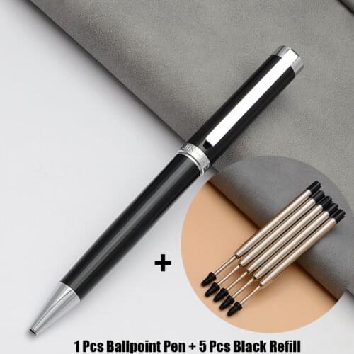 JinHao Luxury Quality Brand 1PC NEW Black Ball GIFT Ballpoint Pen Stationery Office Supplies INK PENS