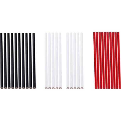 30xRed White Black High Quality HB Pencil China Marker For Wood Paper Fabric