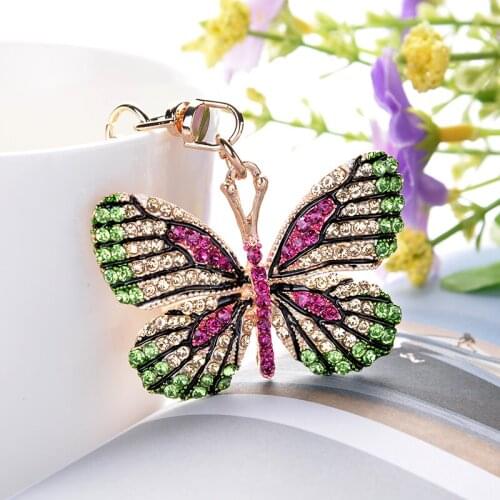 Hot Sale Butterfly Keychain Fashion Key Chain Gift for Women Girl Llaveros Mujer Car Bag Accessories Key Ring Key Holder CH3584