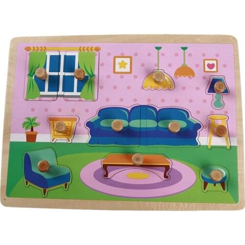 Hot Sale Kids Puzzle Toy Cartoon Printing Wooden Puzzles Jigsaw Baby Educational Learning Toys For Children Gift