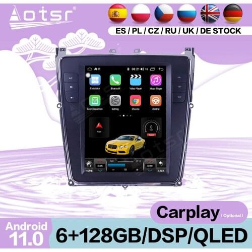 Tesla Screen Android 11 Multimedia Radio Receiver For Bentley Continental 2012-2019 Car GPS Audio Stereo Video Player Head Unit