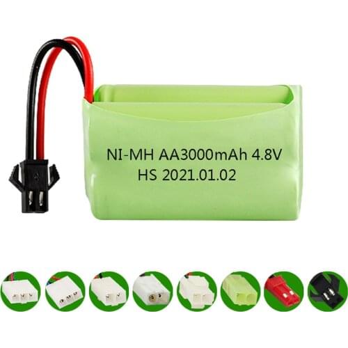 4.8V 3000mah NiMH Battery For Rc toys Cars Tanks Robot Boat Gun parts 4.8v Rechargeable NI-MH Battery 4* AA Battery Pack X Model