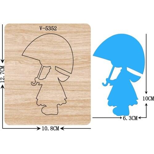 New girl wooden dies cutting dies for scrapbooking Multiple sizes V-5352