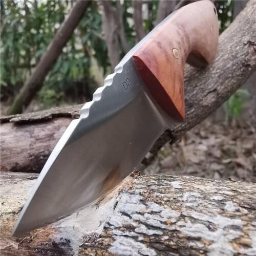 OUTDOOR HUNTING COMBAT D2 Stainless Steel Fixed Blade Knife Good for Hunting Camping Survival Outdoor and Everyday Carry