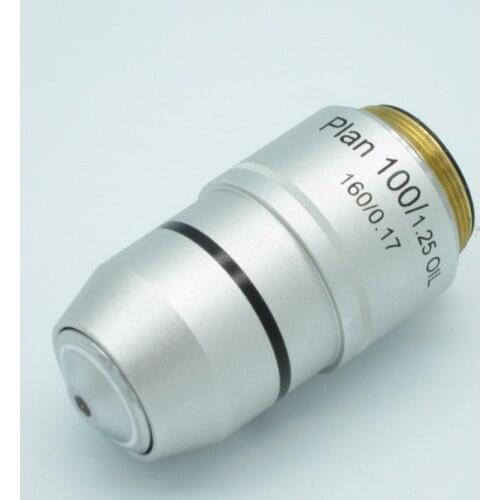 Top quality 100x/1.25 Oil plan Microscope achromatic Objective lens for biological microscope DIN160 , RMSThread