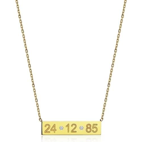 Symbol Gold Plate Gold Necklace With Diamonds & Name Alphabet Letter Elegant Stylish Gorgeous Magnificent Choker Brillant