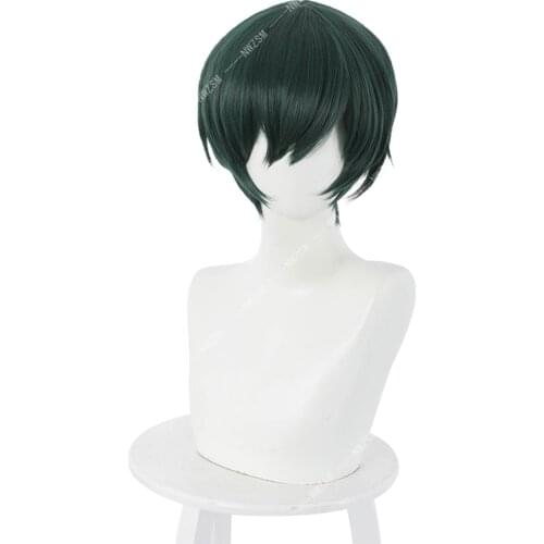 Zenin Mai Cosplay Wig Anime Jujutsu Kaisen Dark Green Short Heat Resistant Synthetic Hair Halloween Party Wigs