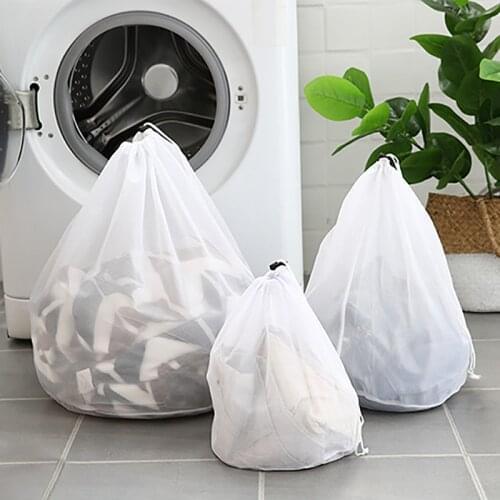 Practical Large Washing Net Bags, Durable Fine Mesh Laundry Bag With Lockable Drawstring For Big Clothes