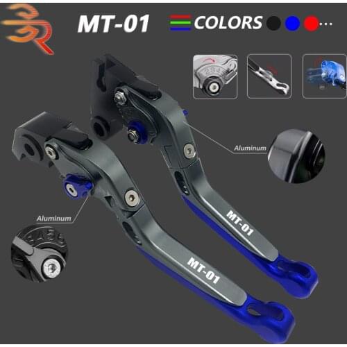 MT01 Accessories Brake Clutch Levers Aluminum Adjustable Folding Extendable Motorcycle Parts For Yamaha MT 01 MT-01 2004-2009
