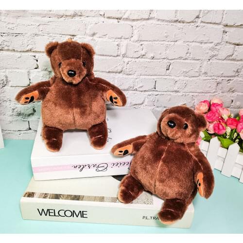 WANGAIYAO creative cute plush ins Hanhan bear doll school bag pendant big brown bear keychain doll plush toy bag pendant
