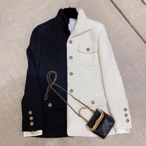 2020 Brand Designer Womens Double Breasted Wool Coat Women Autumn Winter Medium Long woman jacket