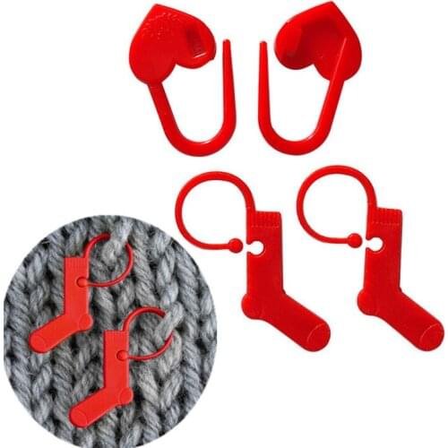 1box Red Plastic Small Clip Locking Stitch Markers Crochet Latch Knitting Tools Needle Clip Hook Sewing Tool Accessory