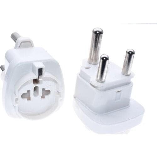 10A 250V CE certified embedded plug-in connector EU to Large South Africa travel plug adaptor for Europe Germany Italy