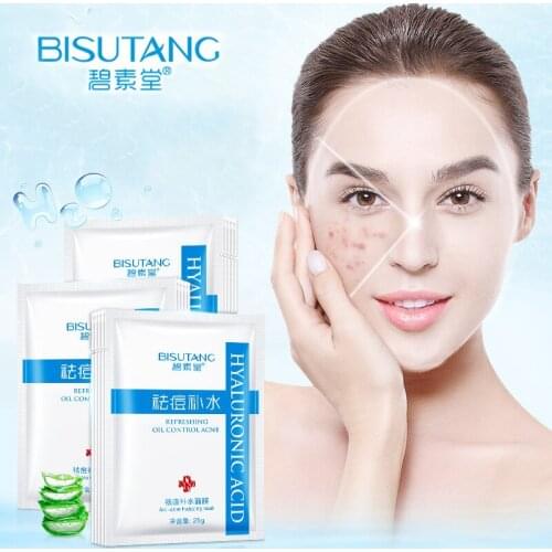 3pcs/lot Anti Acne Hydrating Mask Oil Control Silk Mask Non Wis Mask Moisturizing Shrinking Pores Cosmetics Facial Skin Care