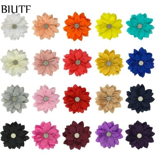 500pcs/lot Wholesale 9cm Multy Layer Fabric Flower with Rhinestone High Gorgeous Flower Accessories for Headband/Hairpin TH300