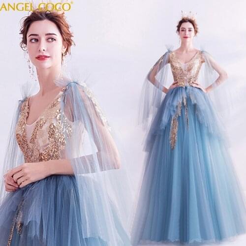 Arabic Dubai Evening Dresses Luxury Long Beaded Sequins V Neck Formal Party Gown Robe De Soiree Prom Dresses 2020 Abendkleider