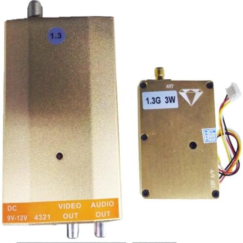 3W 1.3G Wireless cctv transceiver 1.3G Video Audio Transmitter image transmission sender video drone transmitter FPV transmitter