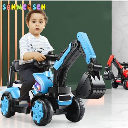 Baby Large Excavator Ride on Car Toys Baby Simulation Electric Car Walker Scooter Balance Birthday Gift for 2-6 Years Old Boys