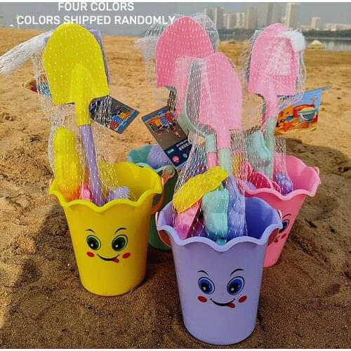 9PCS Children Beach Set Lace Bucket And Sand Digging Shovel Kit Outdoor Fun & Sports Parent-child Interactive For Kids Gift