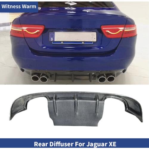 Carbon fiber Rear Bumper Exhaust Diffuser Lip Spoiler For Jaguar XE 2015 2016 2017 2018 Car body kit