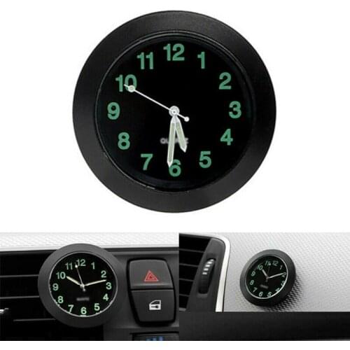Quartz Car Clock Replacement Accessories Auto Inner Interior Parts Air Vent Analog Black