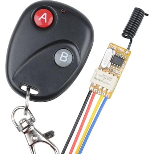 DC3V 3.7V 5V 6V 7V 9V 12V Mini Relay Wireless Switch Remote Control Power LED Lamp Controller Micro Receiver Transmitter System