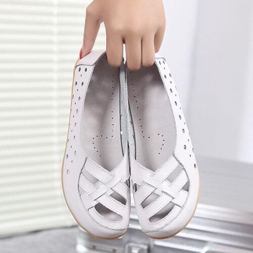 Women Flats Shoes Slip On Shoes For Women Fashion Womens Moccasins Flat Genuine Leather Women Shoes Casual Female Zapatos Mujer