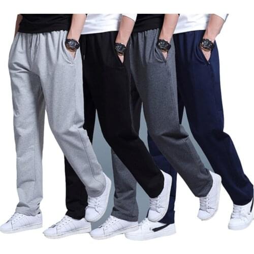 High quality Spring and autumn sports pants mens straight casual trousers wholesale loose running men sweatpants 2021
