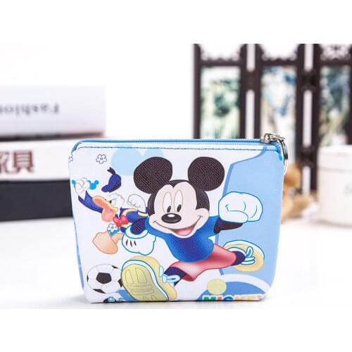 2019 new Disney mickey mouse cute cartoon coin bag children hand snack bag PU storage bag wallet princess lsa Anna sophia gifts