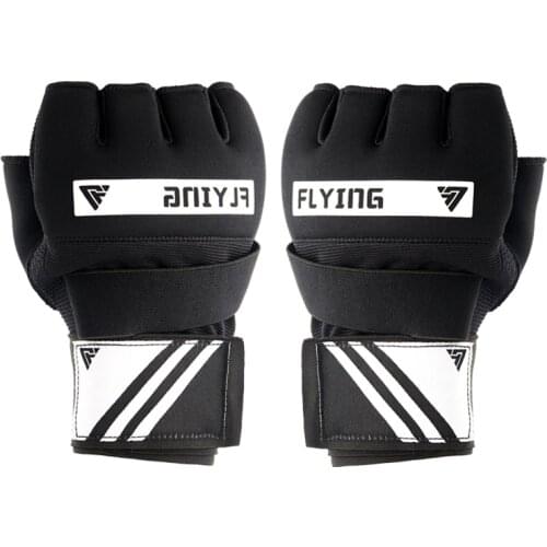 Punching Half Finger Gel Boxing Gloves for Men Training Fight Kickboxing Gel Sparring Muay Thai Style Heavy Bag Drop Shipping