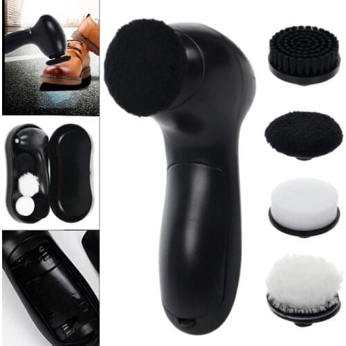 Portable three-in-one automatic electric shoe brush polishing machine seat leather shoe cleaning and maintenance