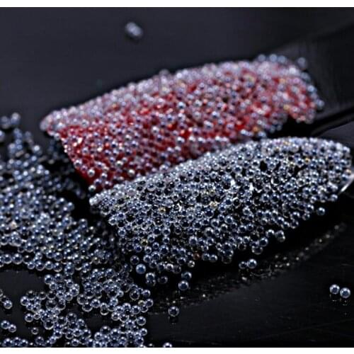 Clear AB Colored Bead Nail Art Mini Beads 15 g / jar