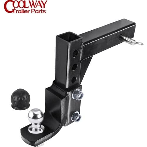 10" Adjustable 4 Level Trailer Drop Hitch Ball Mount Tow for 2" Receiver With 50mm Ball RV Parts Camper Caravan Accessories