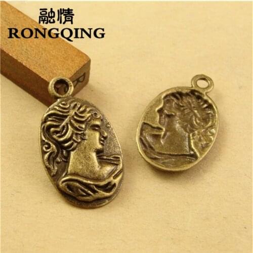 RONGQING 28 * 17MM 60pcs/lot beauty Necklaces Pendants Handmade Fashion Jewelry Charms DIY