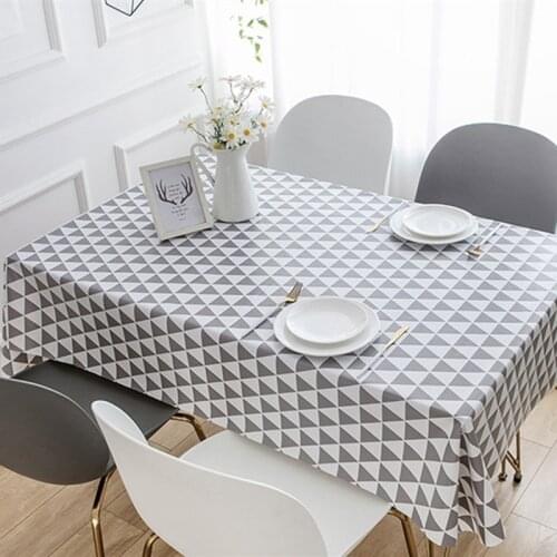 Nordic Green Plants Tablecloth Quality PVC Waterproof Rectangular Table Cover For Dining Room Kitchen Decor Tea Table Cloth 1PC