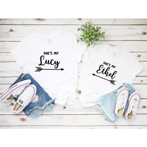 Skuggnas New Arrival Shes my Lucy Shes my Ethel Matching Best friend shirts Best Friends T-shirt Christmas gift besties shirt