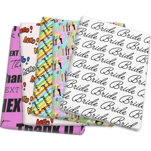 Letters Peace Bride Thank You Polyester Cotton Material Fabric Patchwork Sewing Kids Cloth For Dress Curtains,1Yc14461