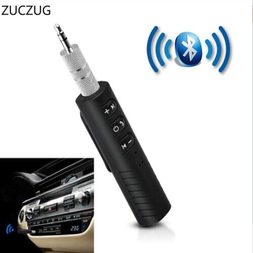 ZUCZUG Universal 3.5mm jack Bluetooth Car Kit Hands free Music Audio Receiver Adapter Auto AUX Kit for Speaker Stereo Take Photo