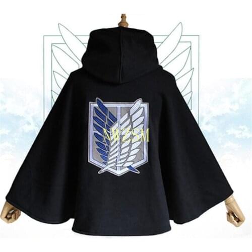 Japanese Anime Attack On Titan Cloak Gloves Shingeki No Kyojin Hoodie Scouting Legion Costume Cosplay Green Cape