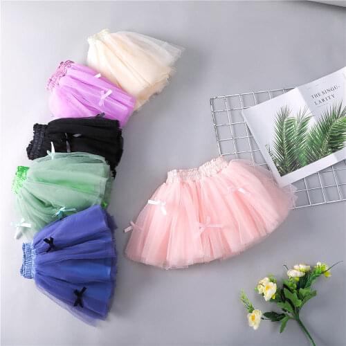 Girls skirt autumn dress 2020 new foreign style girl bow cake skirt summer versatile childrens short skirt