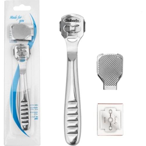 10 Blades Foot Care Tools Foot Callus Shaver Heel Hard Skin Remover Hand Feet Pedicure Razor Tool Shavers Stainless Steel Handle